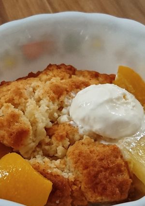 桃缶＊パイン缶の簡単ホットデザート♪-レシピのメイン写真