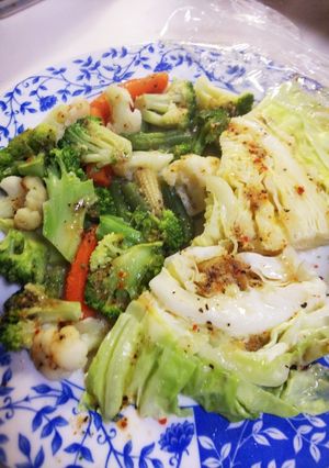 ずぼらメニュー①[冷凍洋風野菜×S&B]-レシピのメイン写真