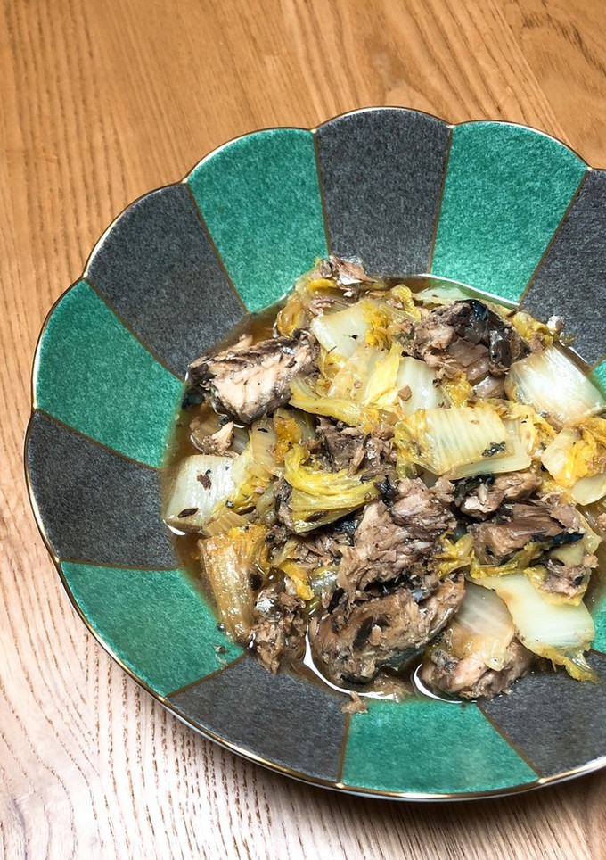 簡単☆白菜とサバ缶のくったり炒め-レシピのメイン写真
