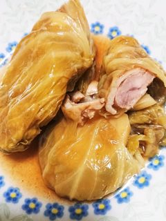 鶏肉ごろごろ和風なロールキャベツ-レシピのメイン写真