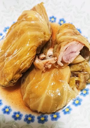 鶏肉ごろごろ和風なロールキャベツ-レシピのメイン写真