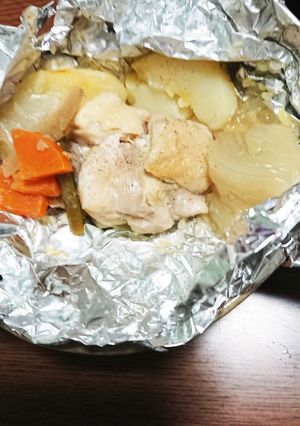 じゃがいも入り鶏肉のホイル焼き-レシピのメイン写真