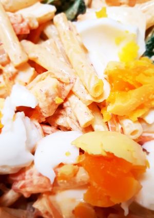 夕焼け色のマカロニサラダ-レシピのメイン写真