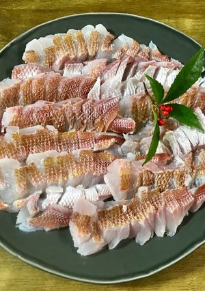 連子鯛の湯引き 薄造り-レシピのメイン写真