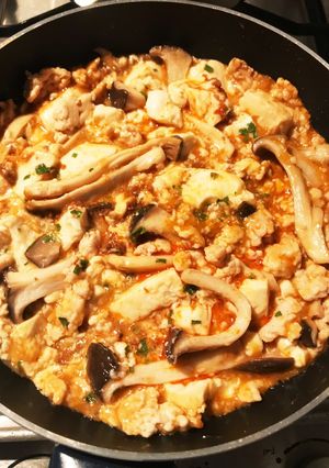 ひき肉とエリンギの麻婆豆腐-レシピのメイン写真