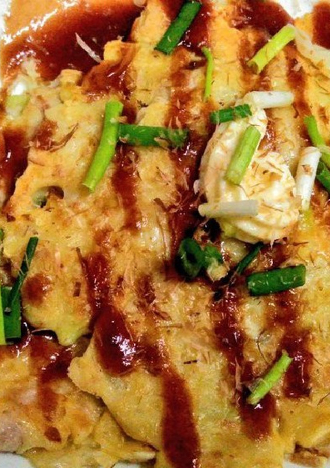 ぶたたま　ねぎチーズ　おこのみやき-レシピのメイン写真