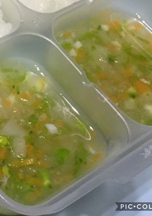 離乳食期の白身魚と彩り野菜のスープ-レシピのメイン写真