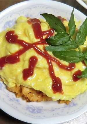 塩糀漬け鶏肉で作る、カンタンオムライス-レシピのメイン写真