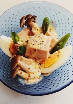 サラダチキンと卵のホットサラダ-レシピのメイン写真