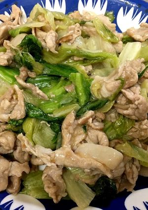 レタス大量消費に☆豚肉レタス炒め-レシピのメイン写真