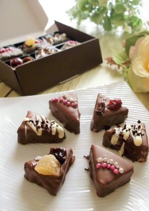 バレンタイン♪ひとくちバウムチョコケーキ-レシピのメイン写真