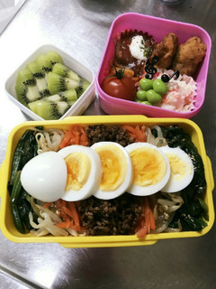 野菜もたっぷり、彩りピビンバ弁当。-レシピのメイン写真