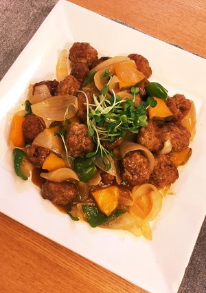 肉団子甘酢あん♡簡単！ワンフライパン-レシピのメイン写真