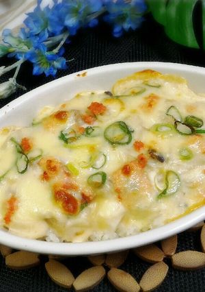 余った餅で♪明太子クリームのチキンドリア-レシピのメイン写真