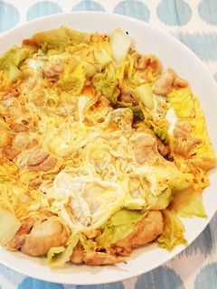 美味❗簡単‼️鶏ももと白菜の卵とじ-レシピのメイン写真