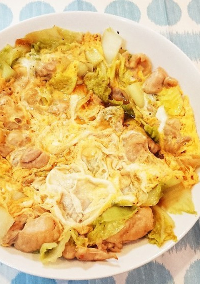 美味❗簡単‼️鶏ももと白菜の卵とじ-レシピのメイン写真