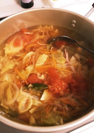山盛りキャベツの野菜スープ-レシピのメイン写真