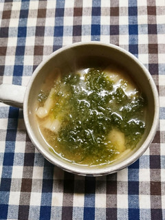 えのき、京揚げ、海苔のお味噌汁(^-^)-レシピのメイン写真