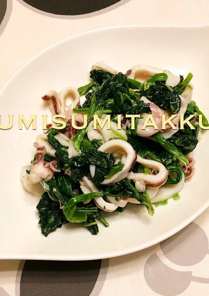 簡単♪イカとほうれん草の白だしマヨ和え-レシピのメイン写真