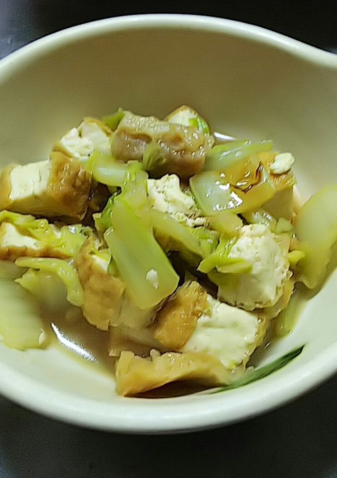 白菜と厚揚げの煮物-レシピのメイン写真