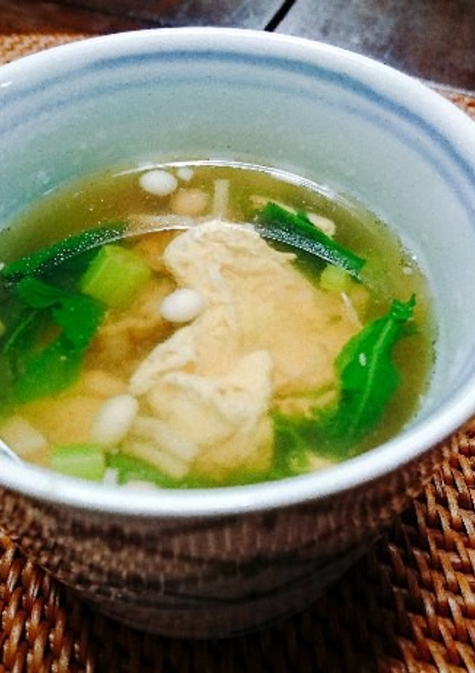 あたただしでホタテと春菊のかき玉汁-レシピのメイン写真