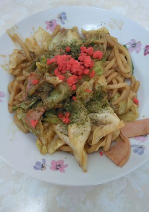 あおさ風味でしっかりカレー味の焼うどん-レシピのメイン写真