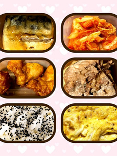 男弁当10分 唐揚げ、鯖缶、オムレツ-レシピのメイン写真