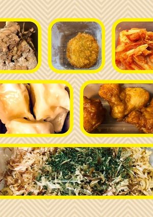 男弁当１5分 焼きそば、唐揚げ、メンチ-レシピのメイン写真