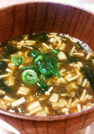 つるんとペロリ♪ 刻みえのき茸の味噌汁♪-レシピのメイン写真