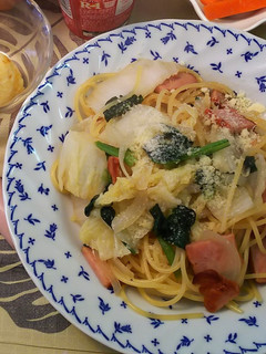 白菜と焼豚和風パスタ-レシピのメイン写真