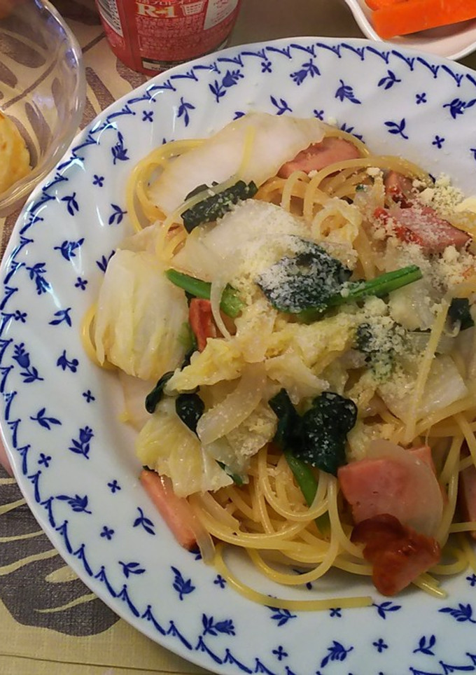 白菜と焼豚和風パスタ-レシピのメイン写真