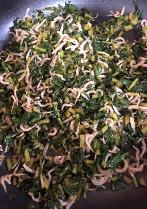 大根葉としらすのごま油炒め ご飯が進む-レシピのメイン写真
