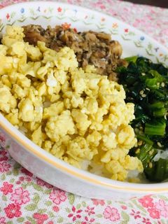 さば缶de三色丼-レシピのメイン写真