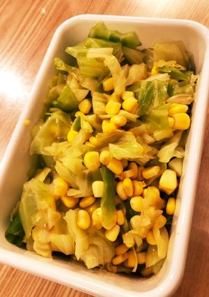 コーンとキャベツの和え物 こども 副菜-レシピのメイン写真