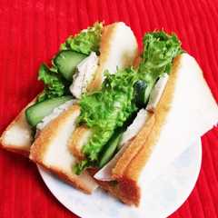 รูปของ ★ゆで鶏de 毎日飽きないサンドイッチ♪