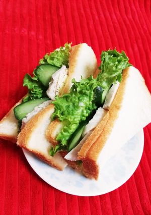 ★ゆで鶏de 毎日飽きないサンドイッチ♪-レシピのメイン写真