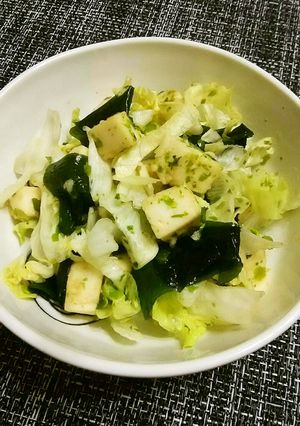 ポン酢で簡単、はんぺんの磯和えサラダ。-レシピのメイン写真