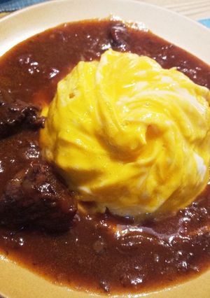 ドレスドオムライス☆牛肉の赤ワイン煮-レシピのメイン写真