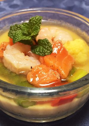 海老とサーモンのゼリー寄せ-レシピのメイン写真