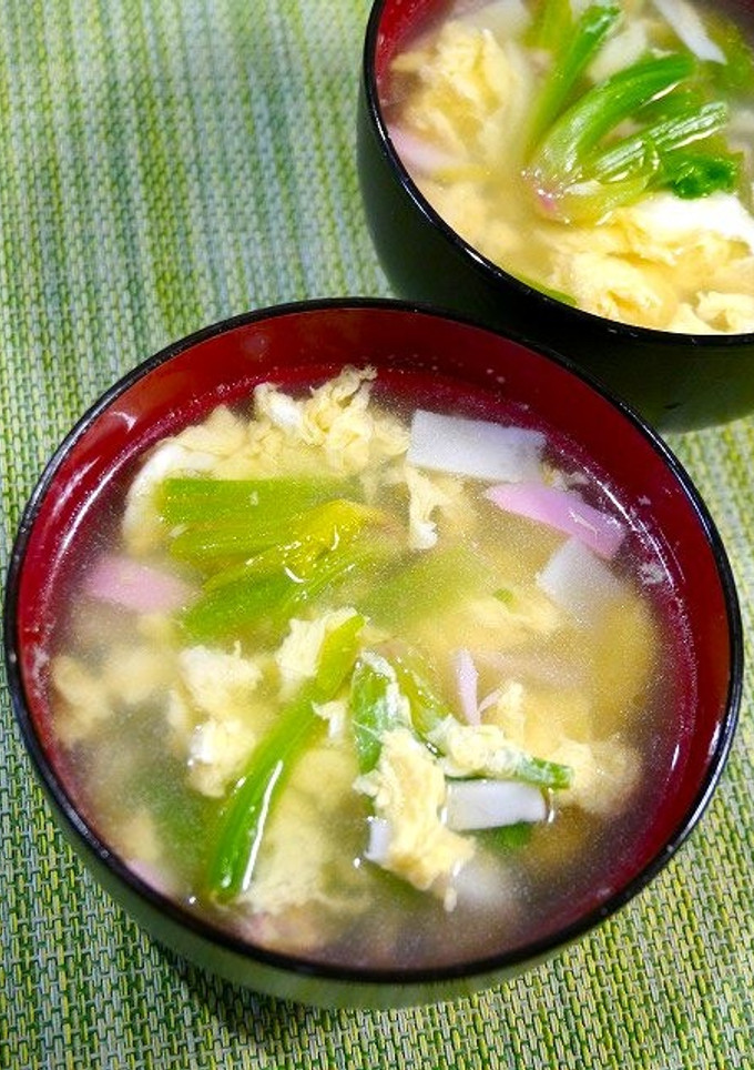 簡単！ほうれん草の根元の中華スープ-レシピのメイン写真