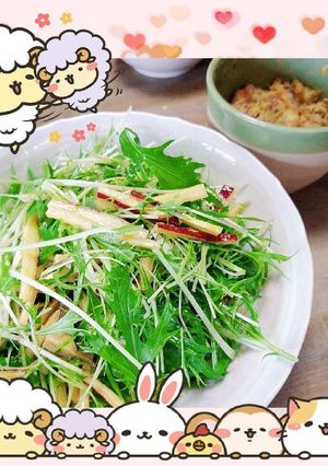 マクロビ☆さつまいもと水菜のおろしサラダ-レシピのメイン写真