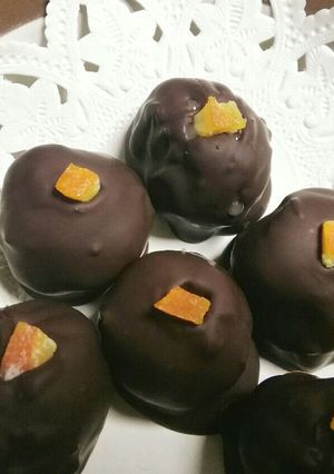 生姜とオレンジのトリュフチョコレート♪-レシピのメイン写真