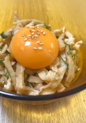 安旨！一石二鳥！混ぜるだけ鶏皮ユッケ☆-レシピのメイン写真