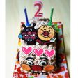 誕生日に♡アンパンマン号ケーキ♡