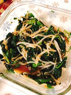 早業!もやし&ほうれん草のナムル-レシピのメイン写真