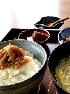 手作り!なめ茸のせご飯-レシピのメイン写真