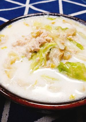 超簡単！時短レタスのミルク煮-レシピのメイン写真