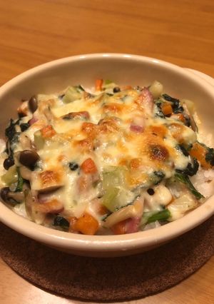 ベーコンと彩り野菜のクリームドリア-レシピのメイン写真