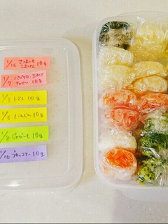 パパっと離乳食ストックを省スペースに♪-レシピのメイン写真