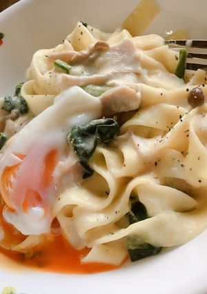豆乳の簡単カルボナーラ♪-レシピのメイン写真